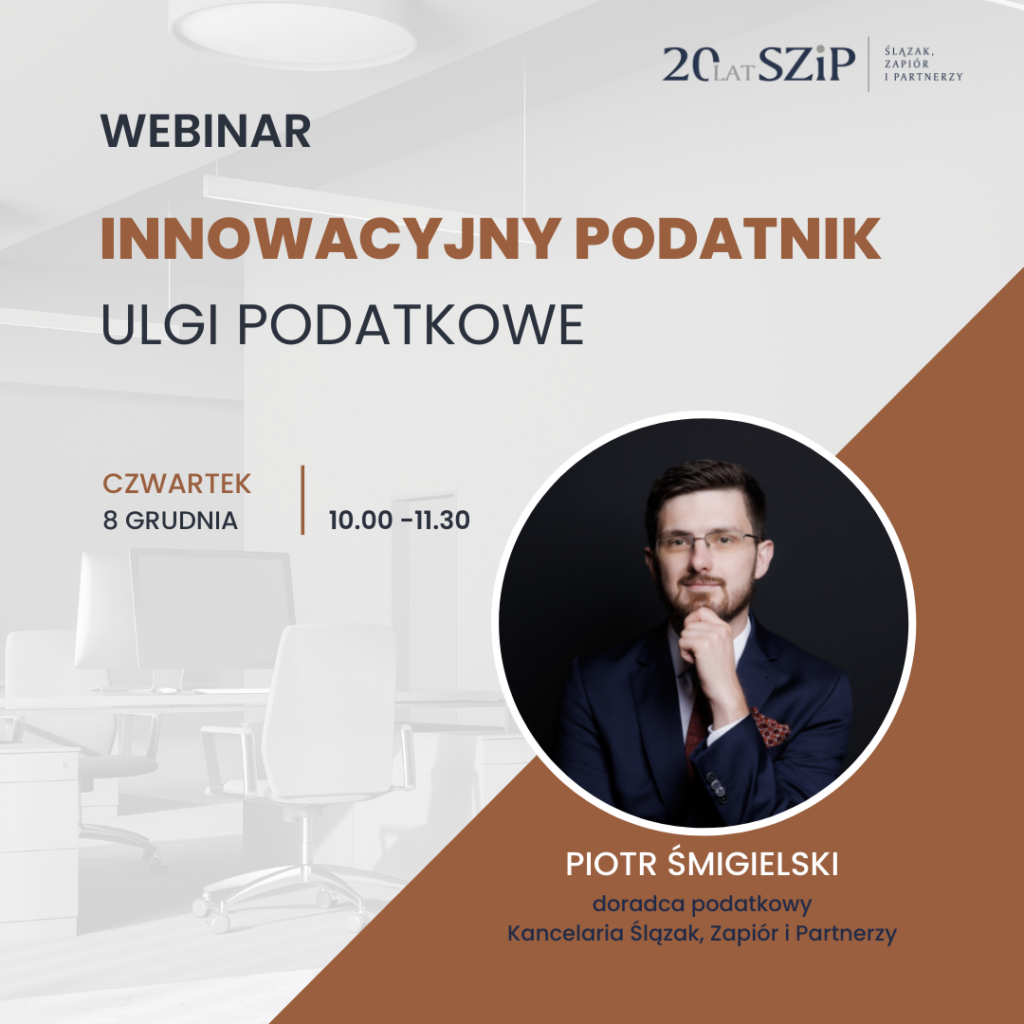 Innowacyjny podatnik-bezpłatny webinar