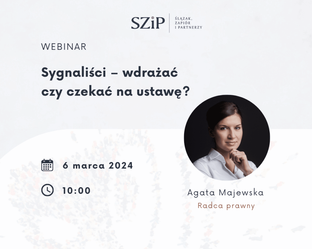 WEBINAR: Sygnaliści – wdrażać czy czekać na ustawę?